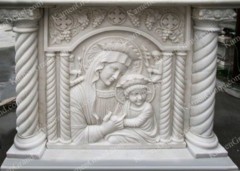 Изготовление престола из мрамора с резьбой по камню «Богоматерь СтрастнАя«