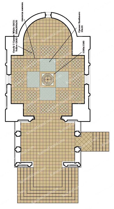Проекты полов в храме Марии Египетской.