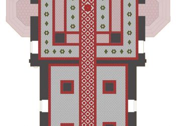 Проект пола из гранитной плитки Византийская мозаика
