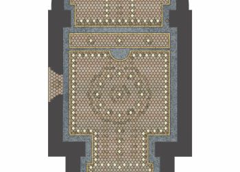 Проект пола из гранитной плитки Византийская мозаика серии 