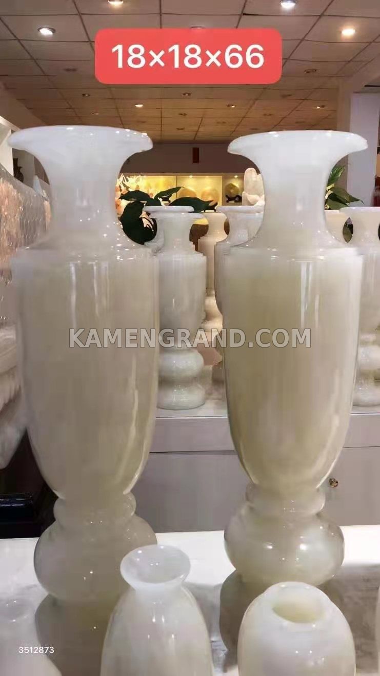Напольные вазы из белого нефрита